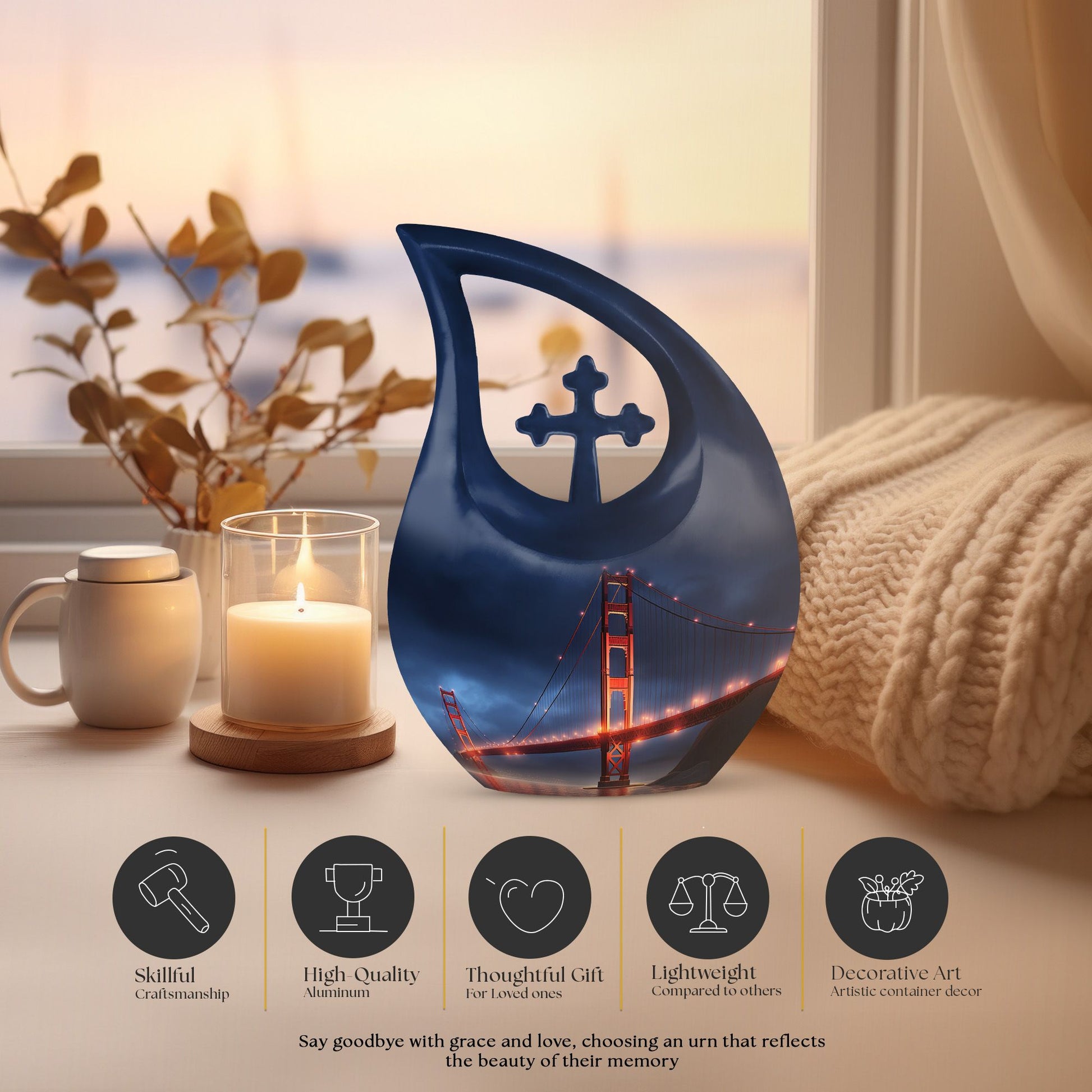 10-inch Golden Gate Bridge Urn