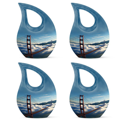 Golden Gate Bridge themed Cross Drop design Large Urn