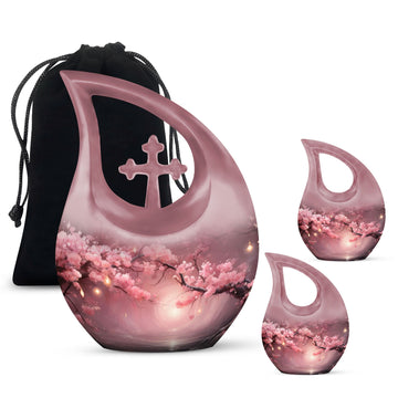 10 inch large Urn with 2 Keepsake 3 Inch Urns