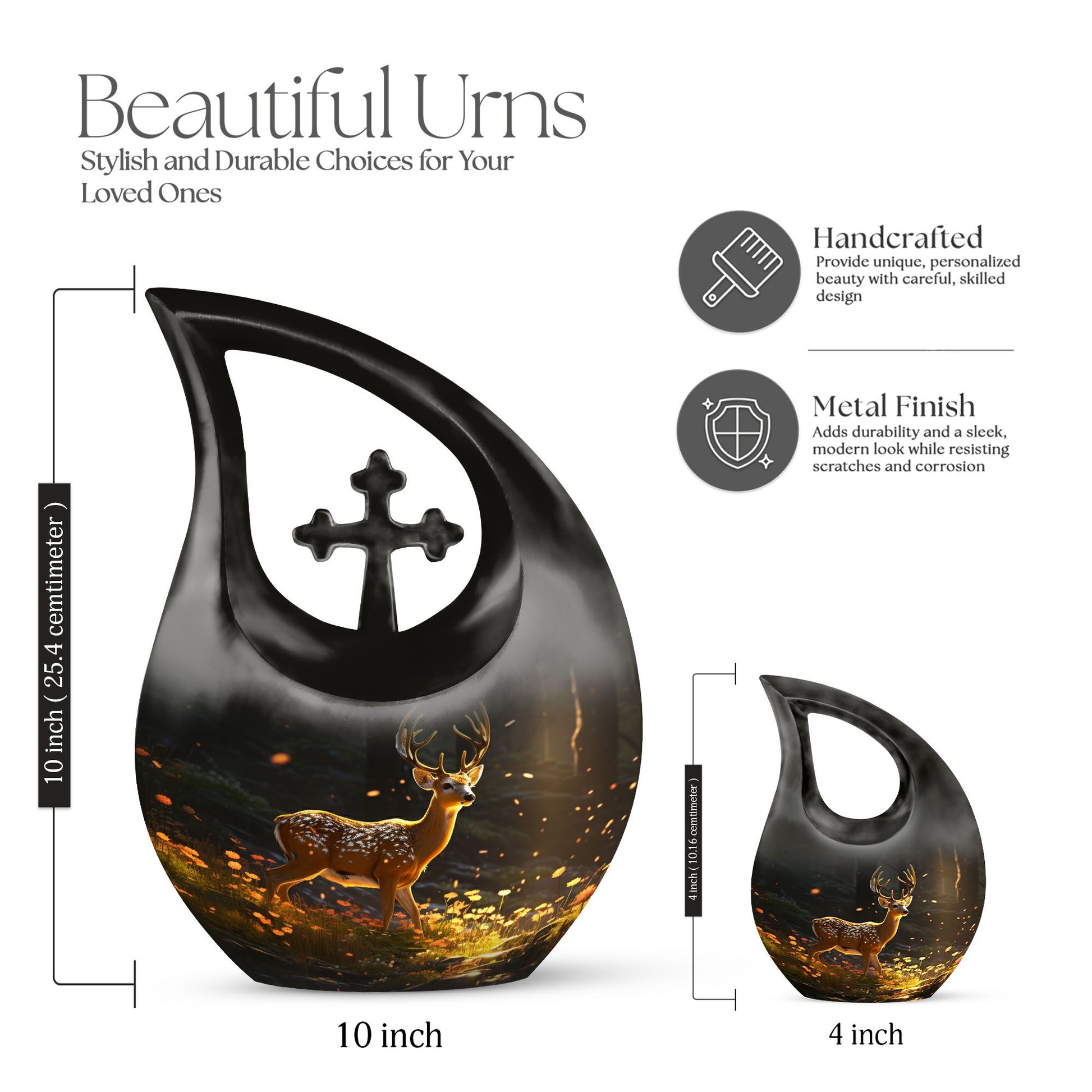 Deer Themed Biodegradable Urn