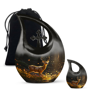 10 inch large Urn with 1 Keepsake 3 Inch Urn