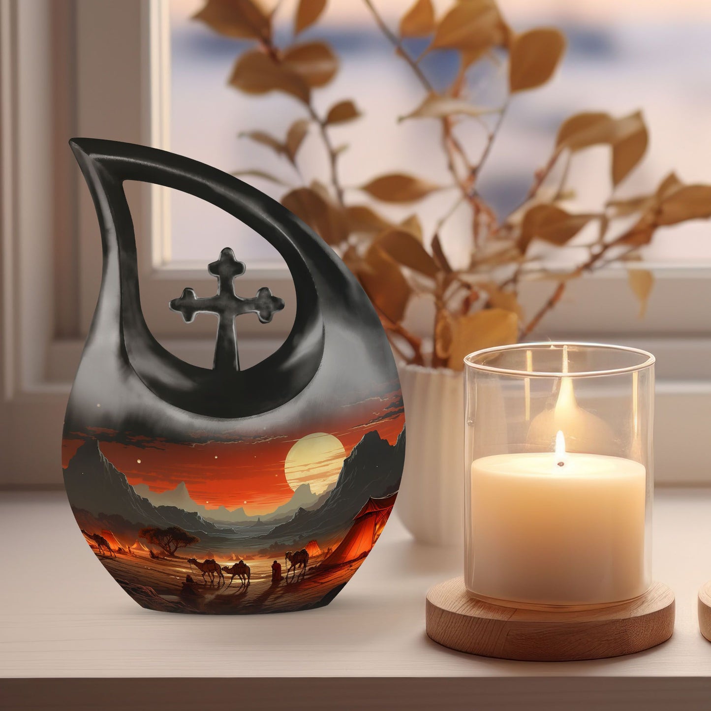Camel themed urn for human ashes