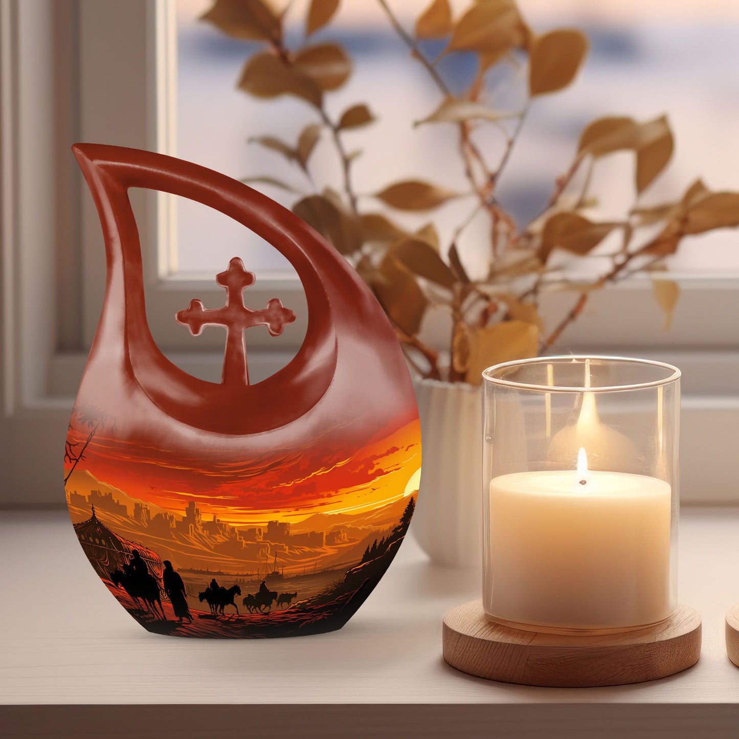 camel-themed urn