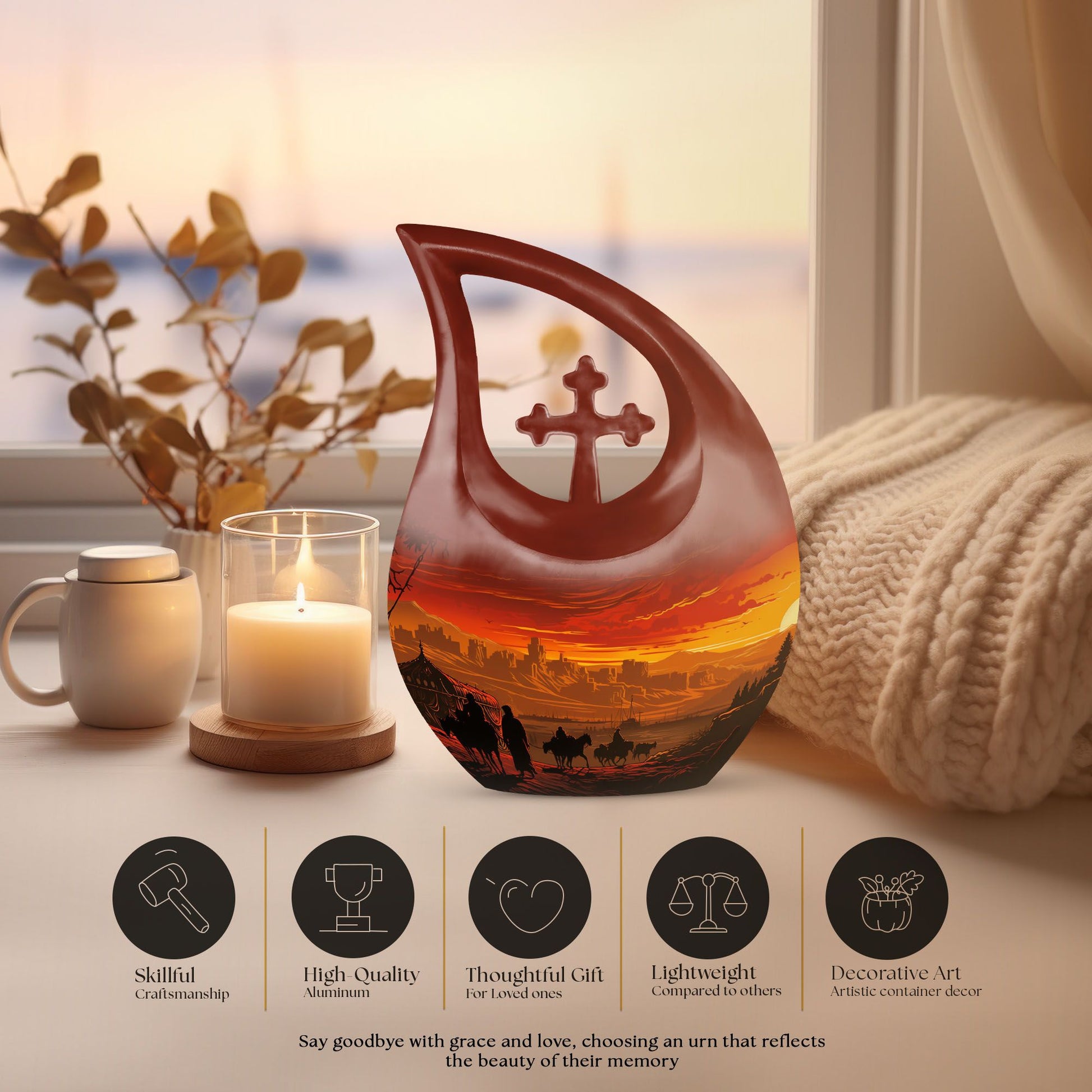 camel-themed urn