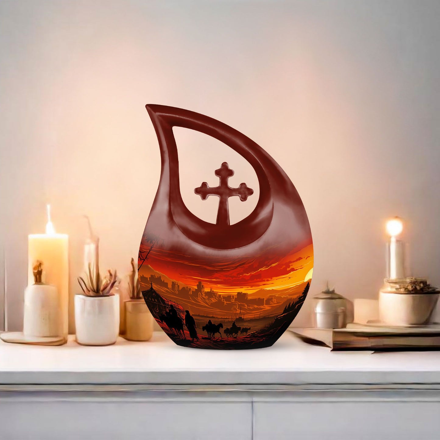 camel-themed urn