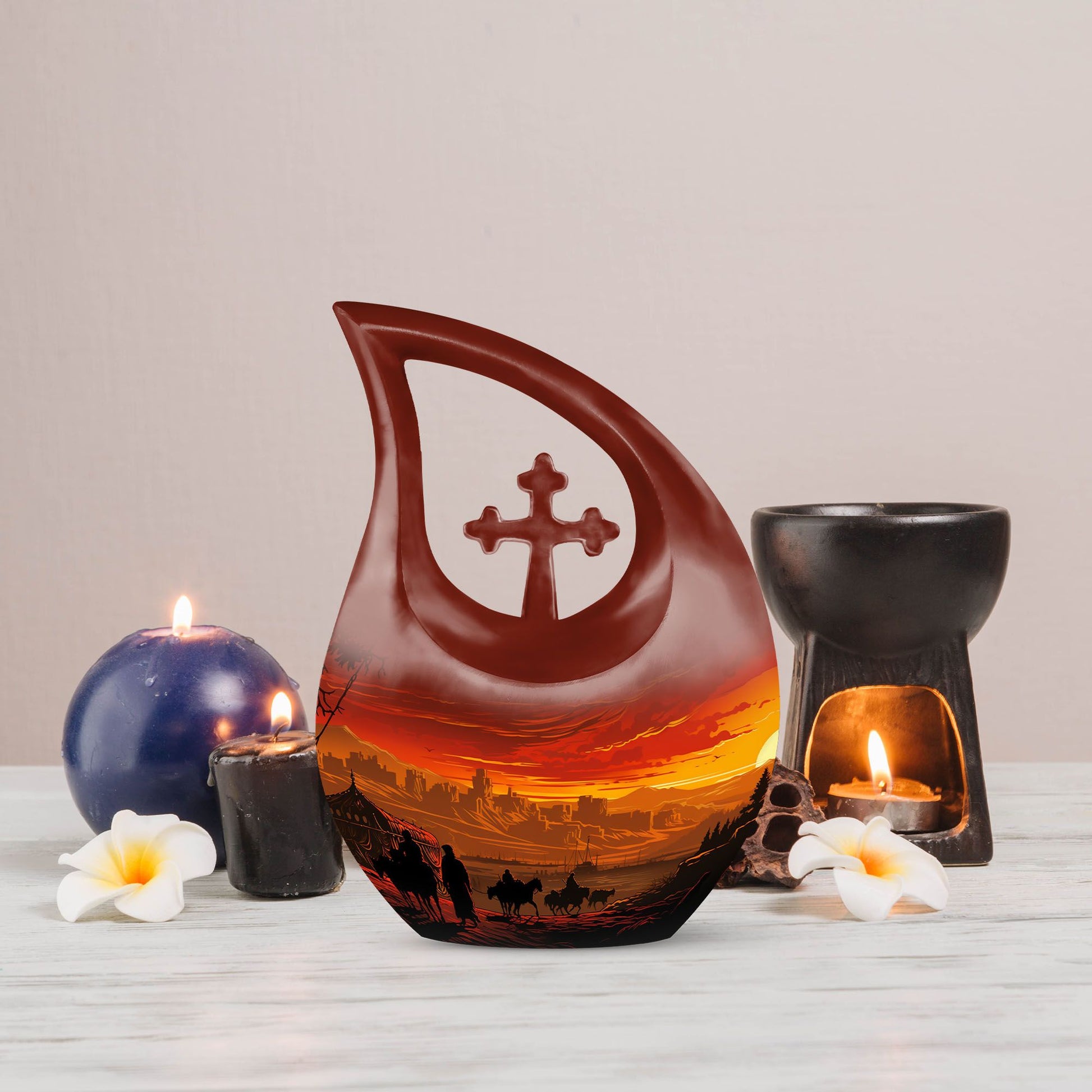 camel-themed urn