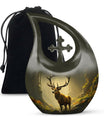 Medium Deer Urn with Cross Drop design,