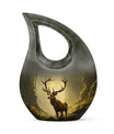Medium Deer Urn with Cross Drop design,