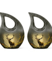 Medium Deer Urn with Cross Drop design,