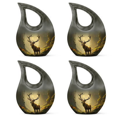 Medium Deer Urn with Cross Drop design,
