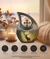 Medium Deer Urn with Cross Drop design,