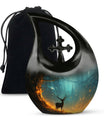10-inch Deer-themed Cross Drop design Remembrance Urn 