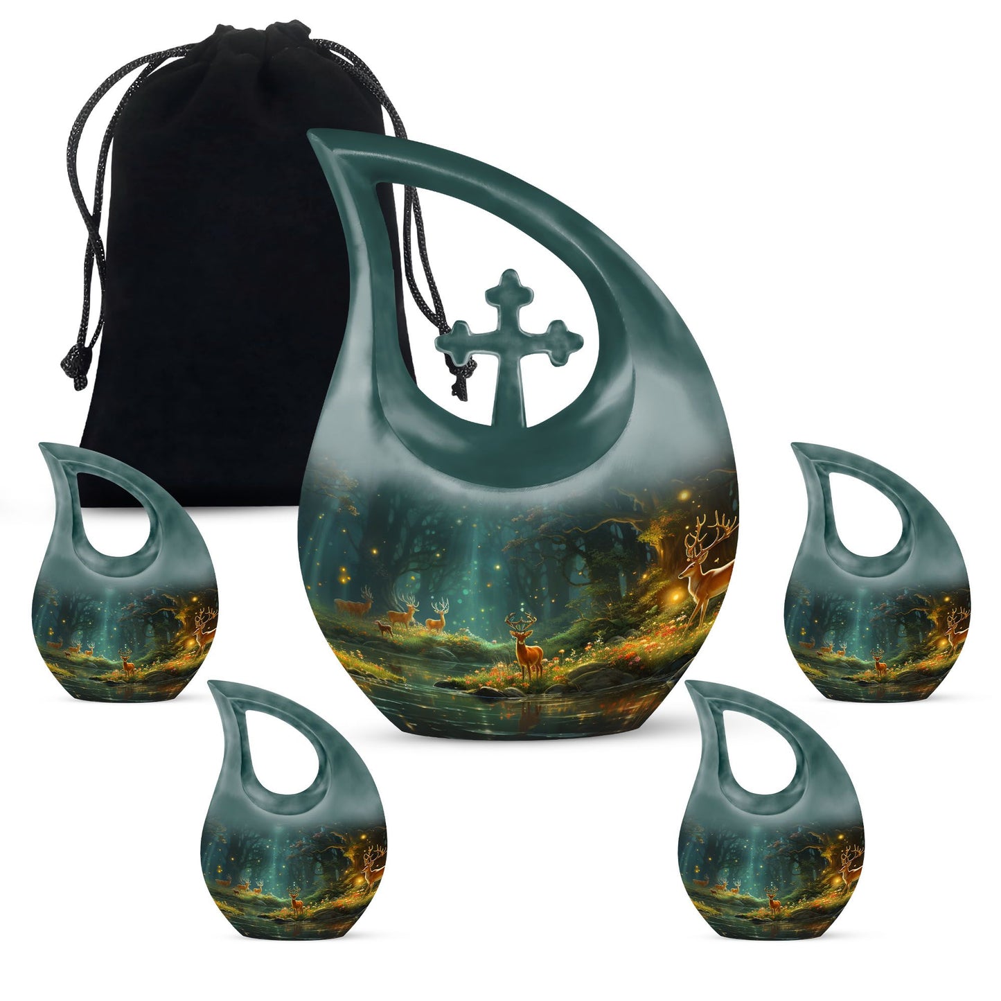 10-inch Deer themed Cross Drop designed Large 