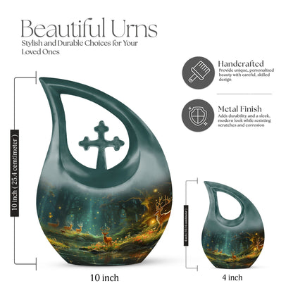 10-inch Deer themed Cross Drop designed Large 