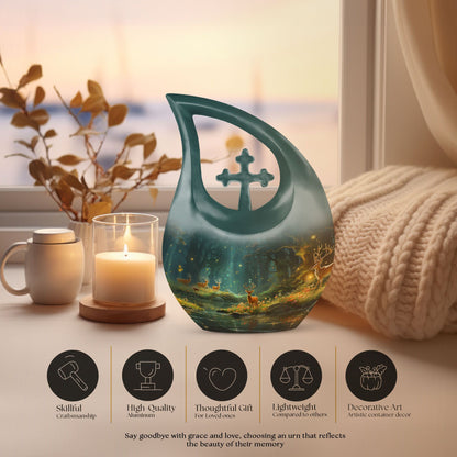 10-inch Deer themed Cross Drop designed Large 