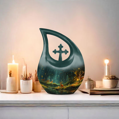 10-inch Deer themed Cross Drop designed Large 