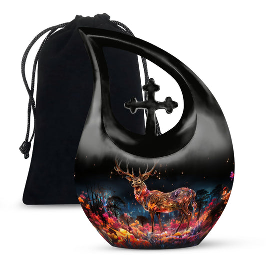  Cross Drop design Deer Urn