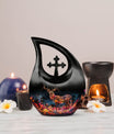  Cross Drop design Deer Urn