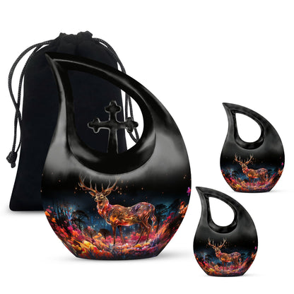  Cross Drop design Deer Urn