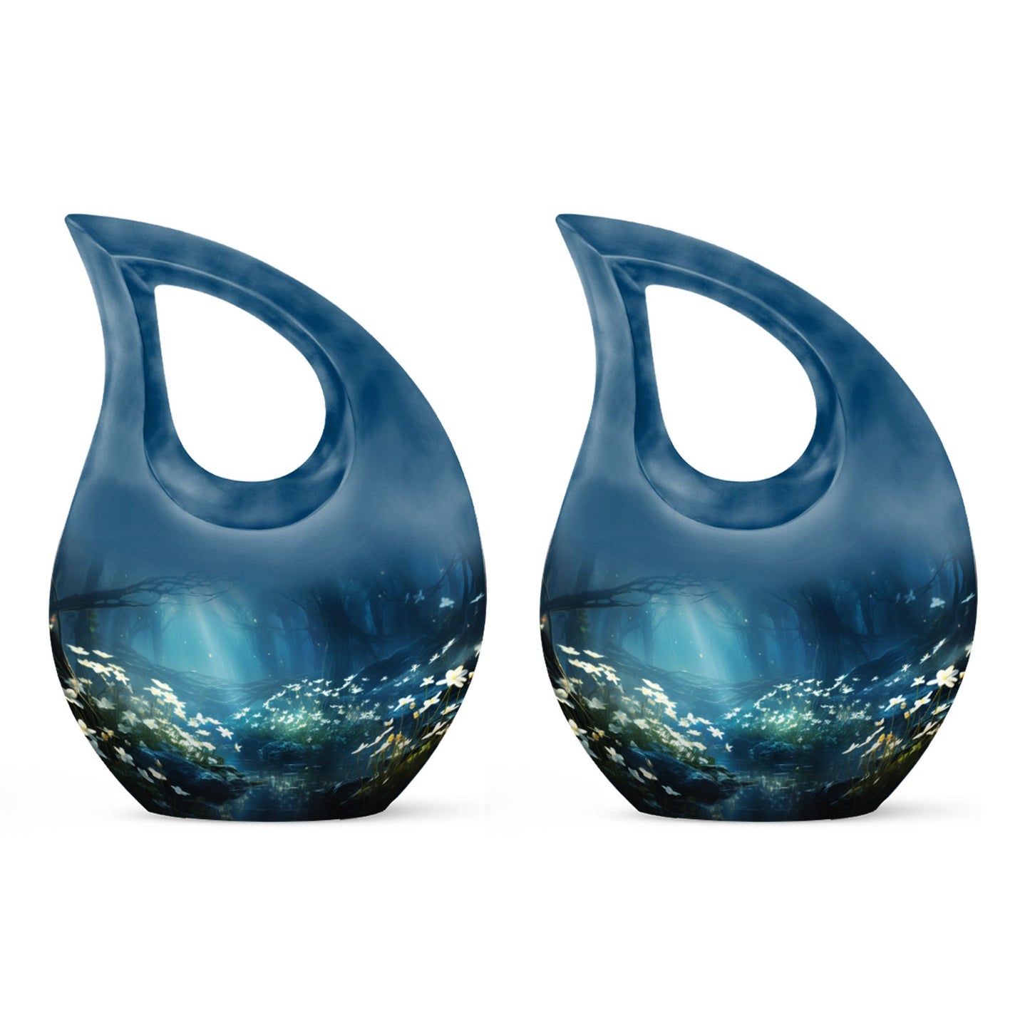 10-inch Wilderness Urn with Cross Drop design, 