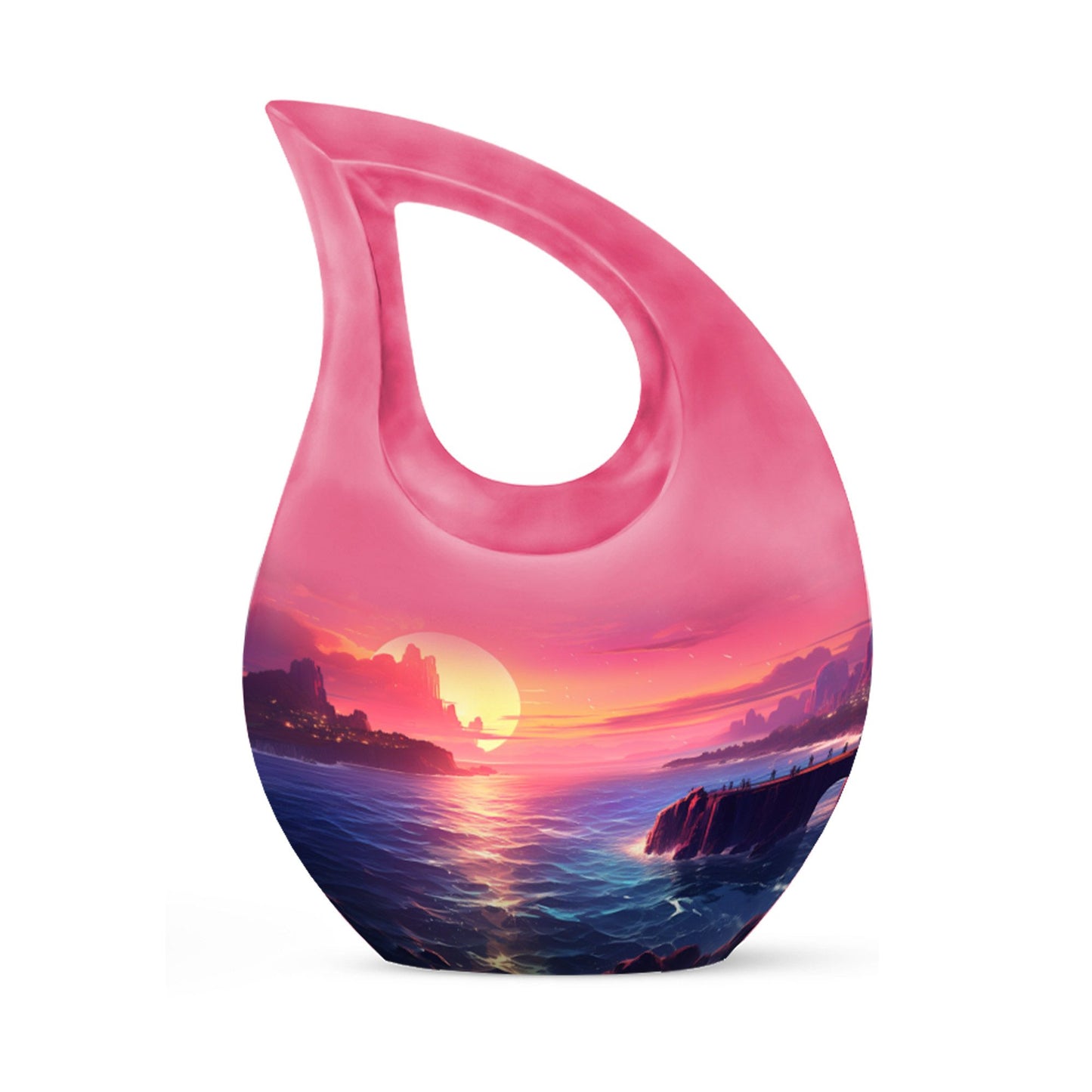 10-inch Large Wilderness Urn with Cross Drop design, 