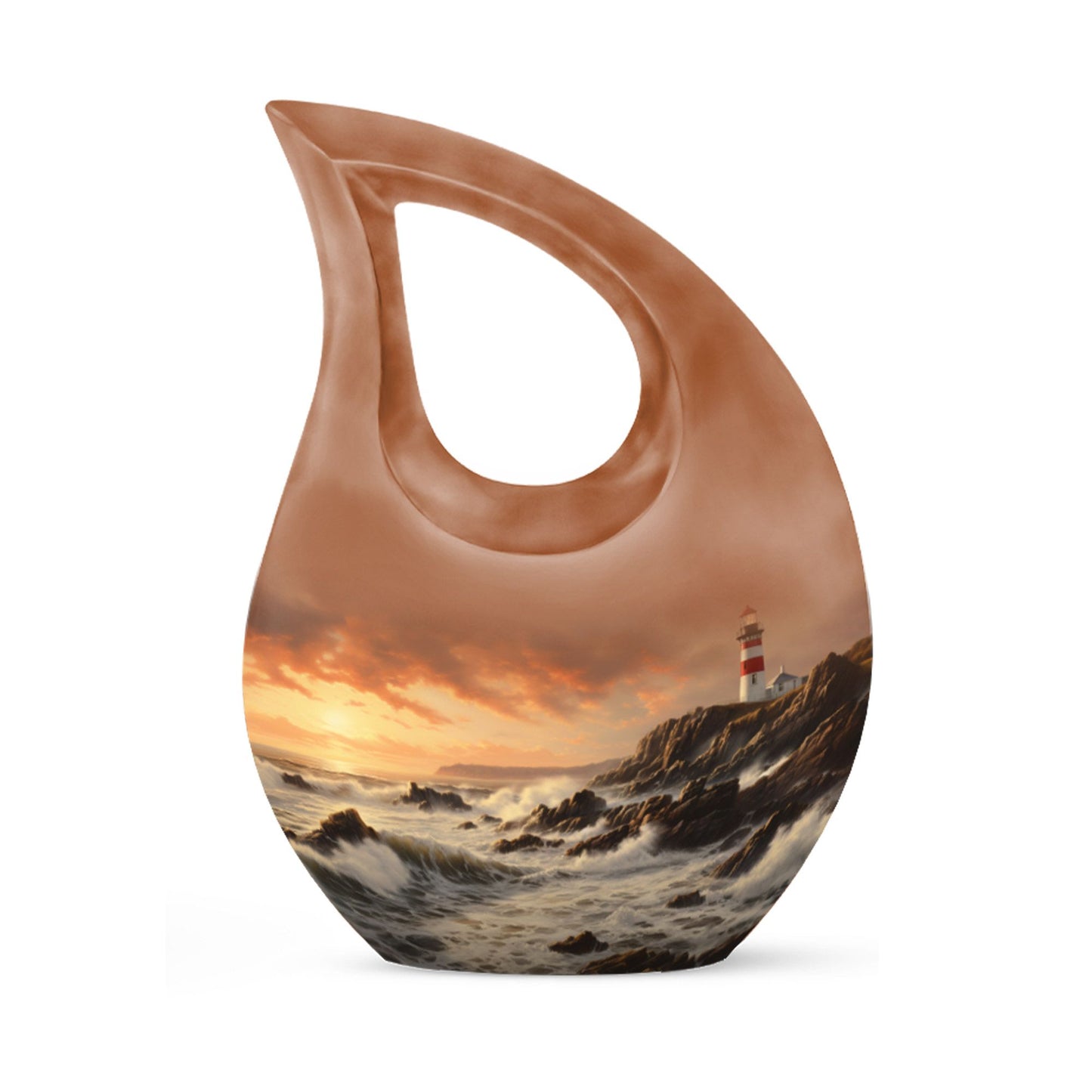Unique Wilderness Urn with Cross Drop Design, Personalized 