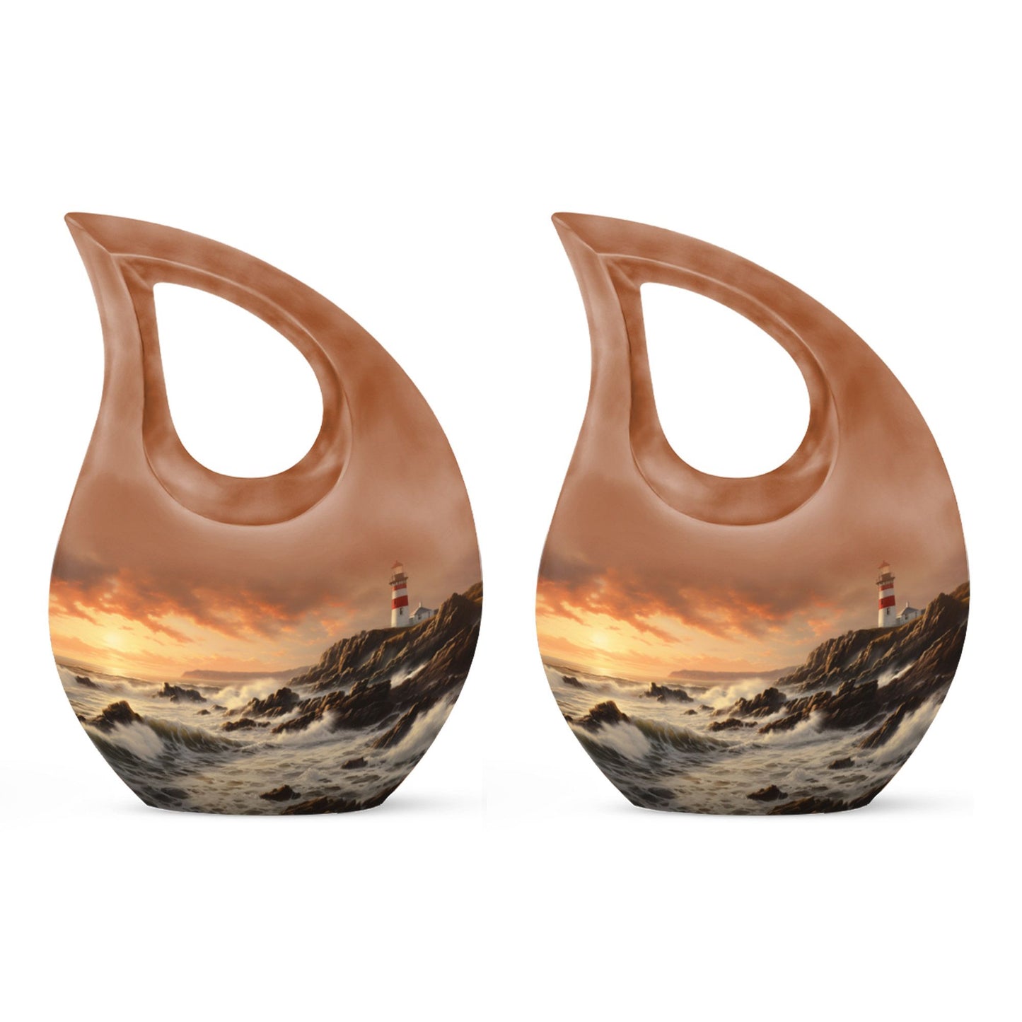 Unique Wilderness Urn with Cross Drop Design, Personalized 