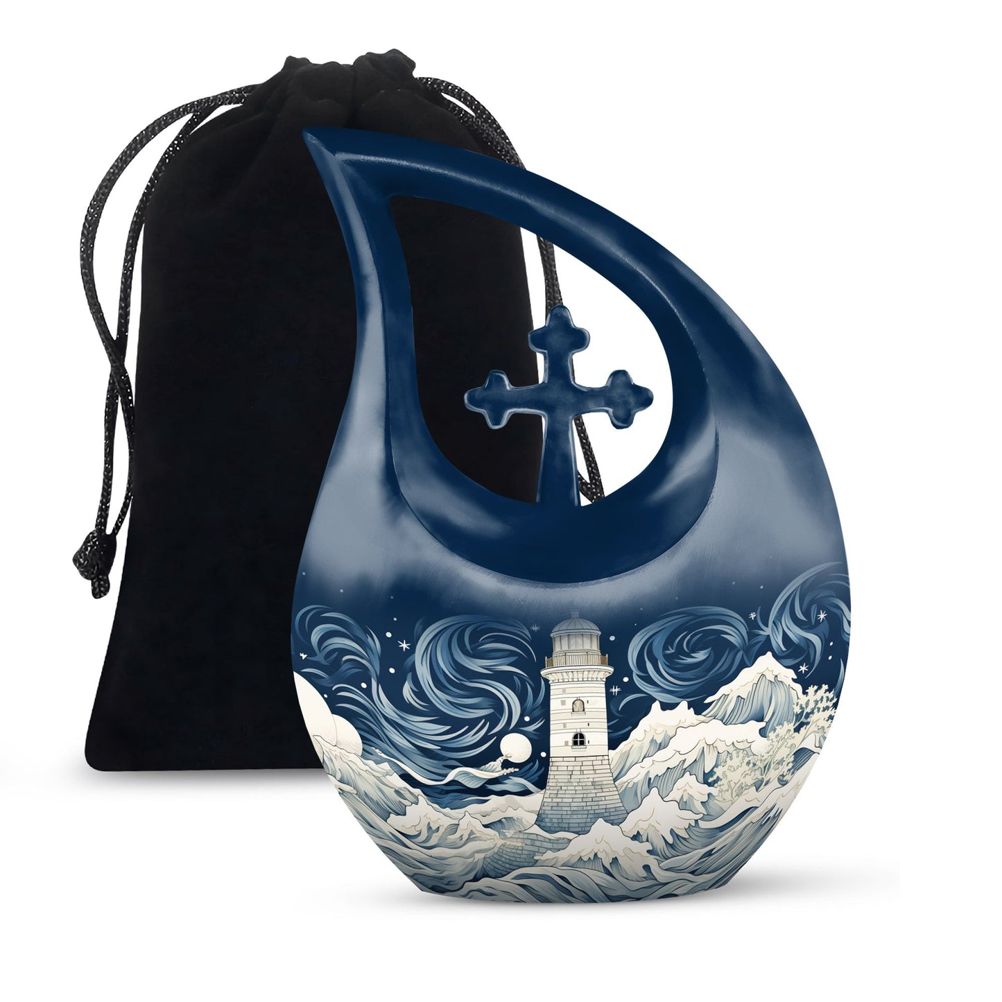 Large 10-inch Wilderness Urn in Cross Drop design 