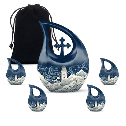 Large 10-inch Wilderness Urn in Cross Drop design 