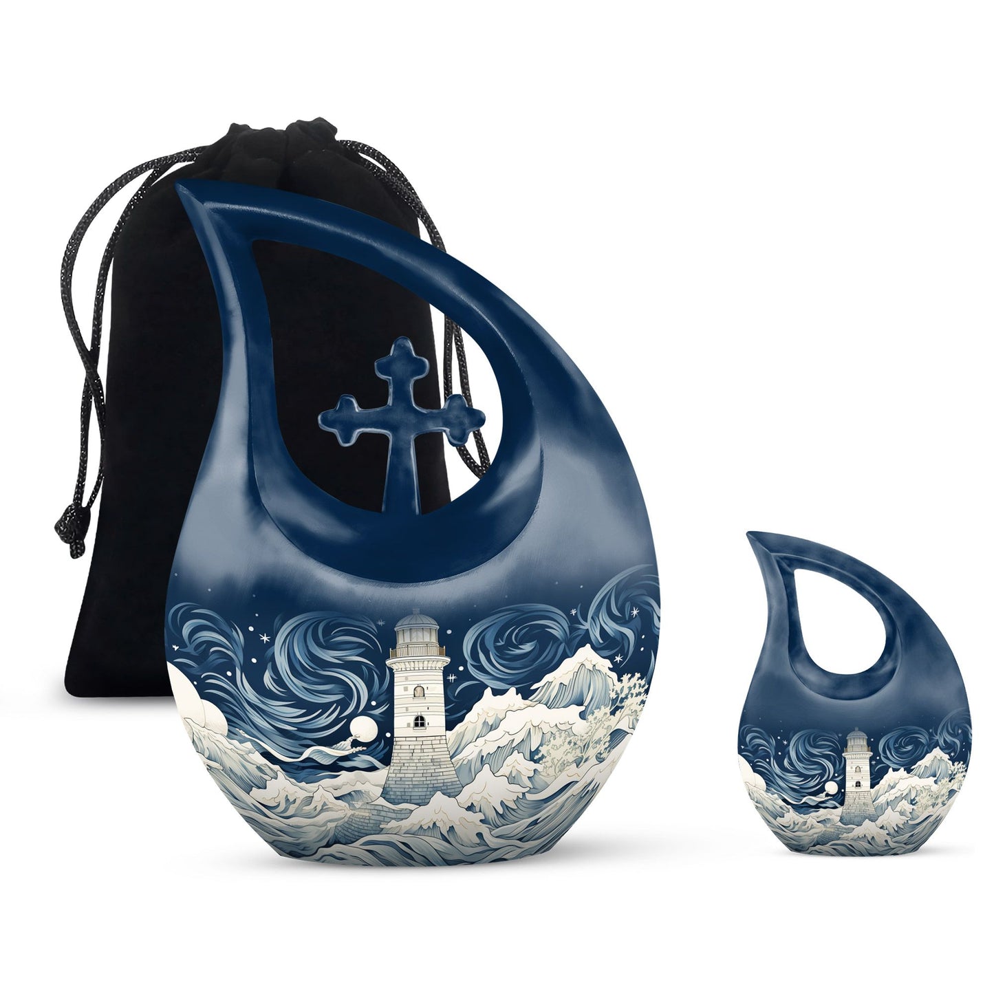 Large 10-inch Wilderness Urn in Cross Drop design 