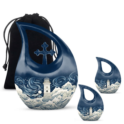 Large 10-inch Wilderness Urn in Cross Drop design 
