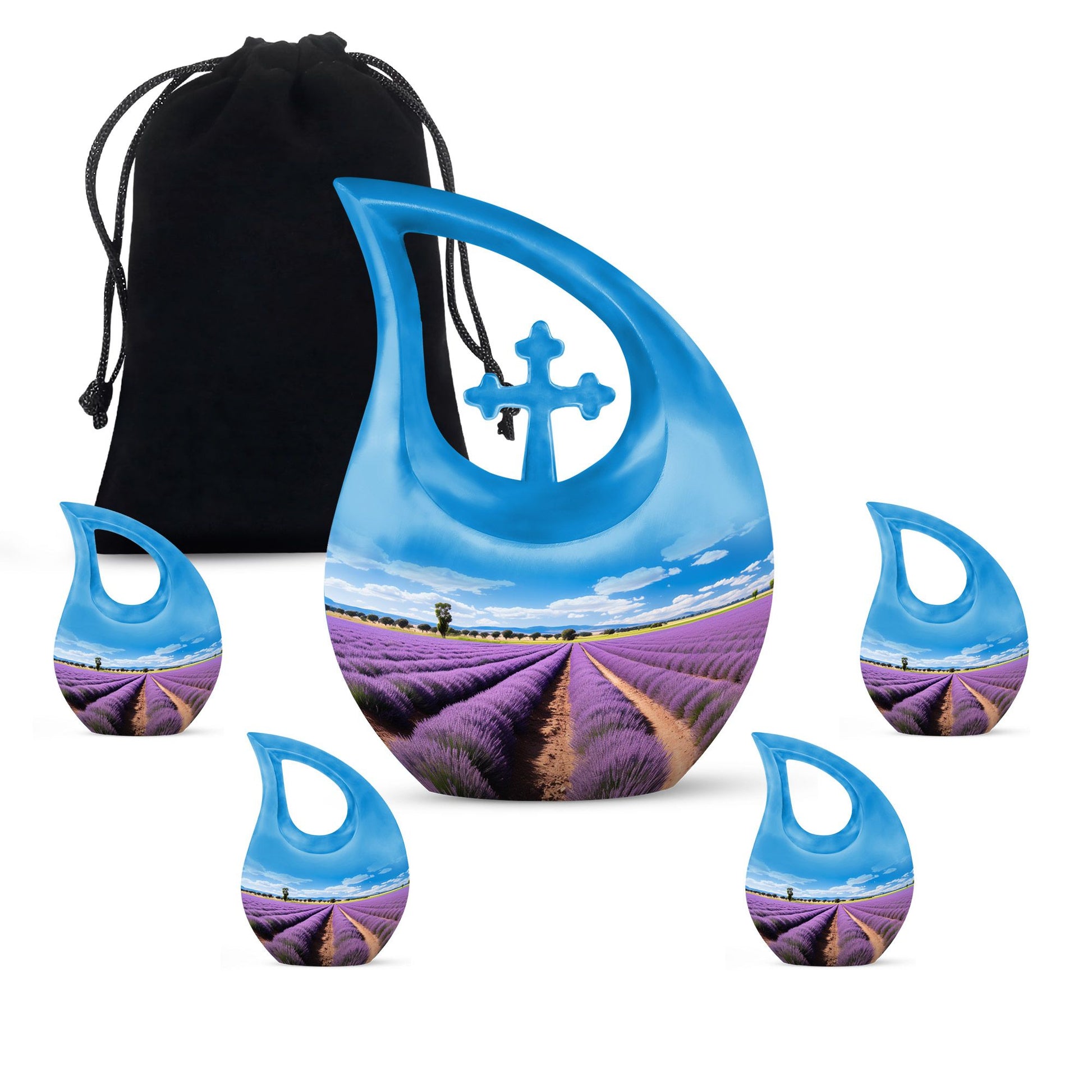 10-inch Wilderness Urn with Cross Drop