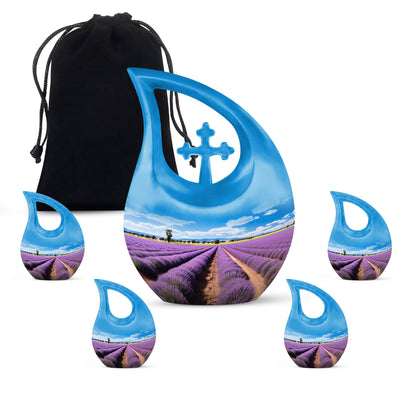 10-inch Wilderness Urn with Cross Drop