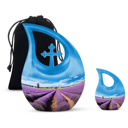 10-inch Wilderness Urn with Cross Drop