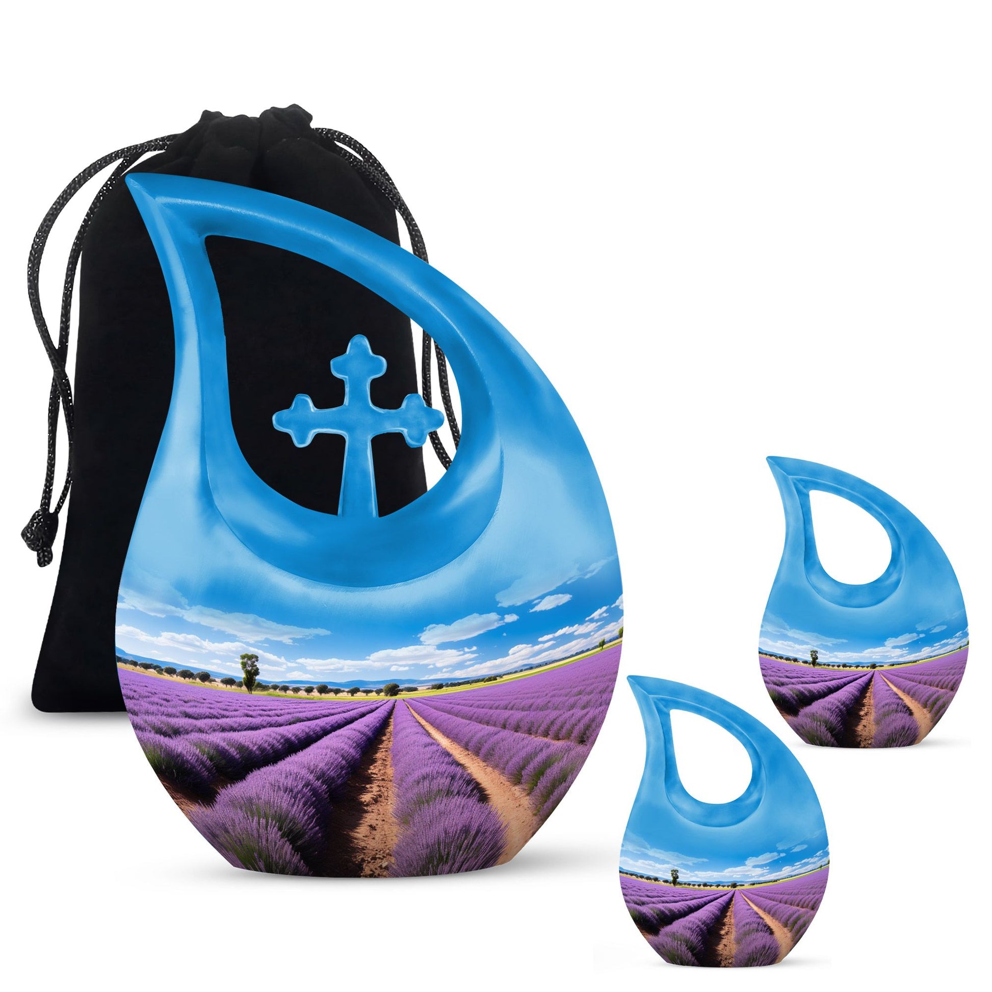 10-inch Wilderness Urn with Cross Drop