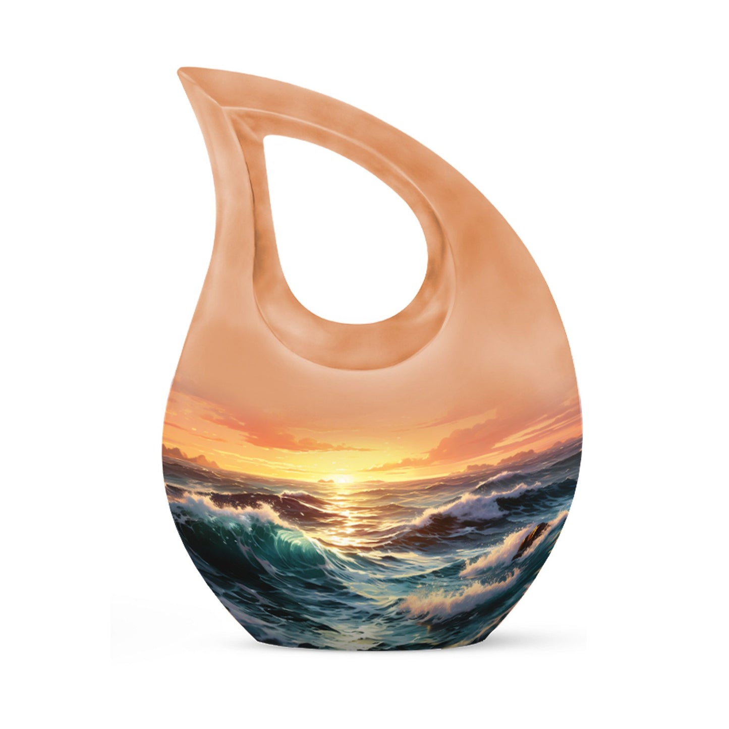 10 inch Wilderness Urn with Cross Drop design