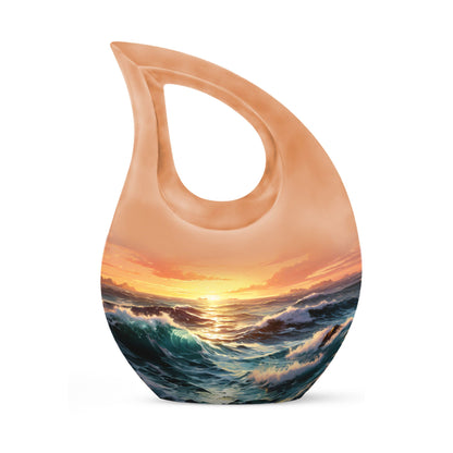 10 inch Wilderness Urn with Cross Drop design