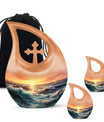 10 inch Wilderness Urn with Cross Drop design