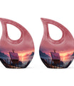 10-inch Wilderness urn with Cross Drop design, 