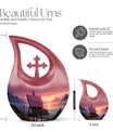 10-inch Wilderness urn with Cross Drop design, 