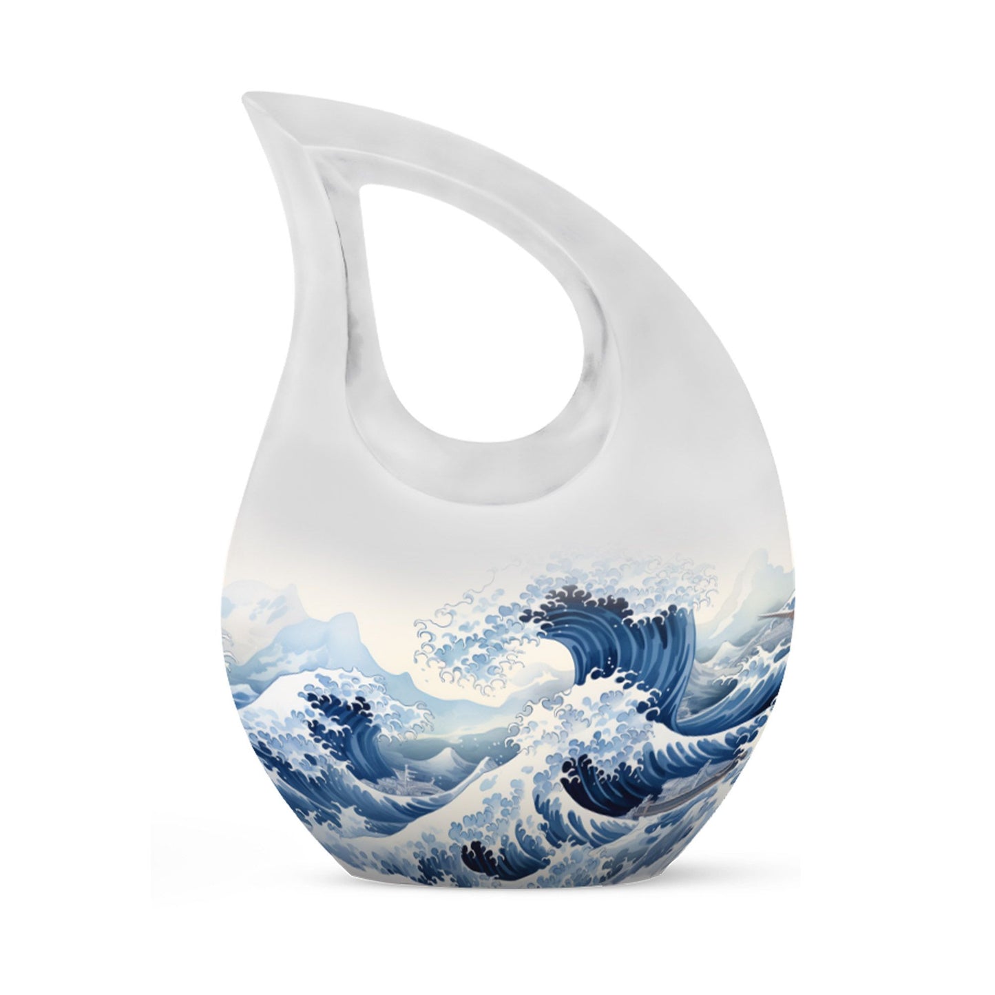 10-inch Wave Urn in Cross Drop design made 