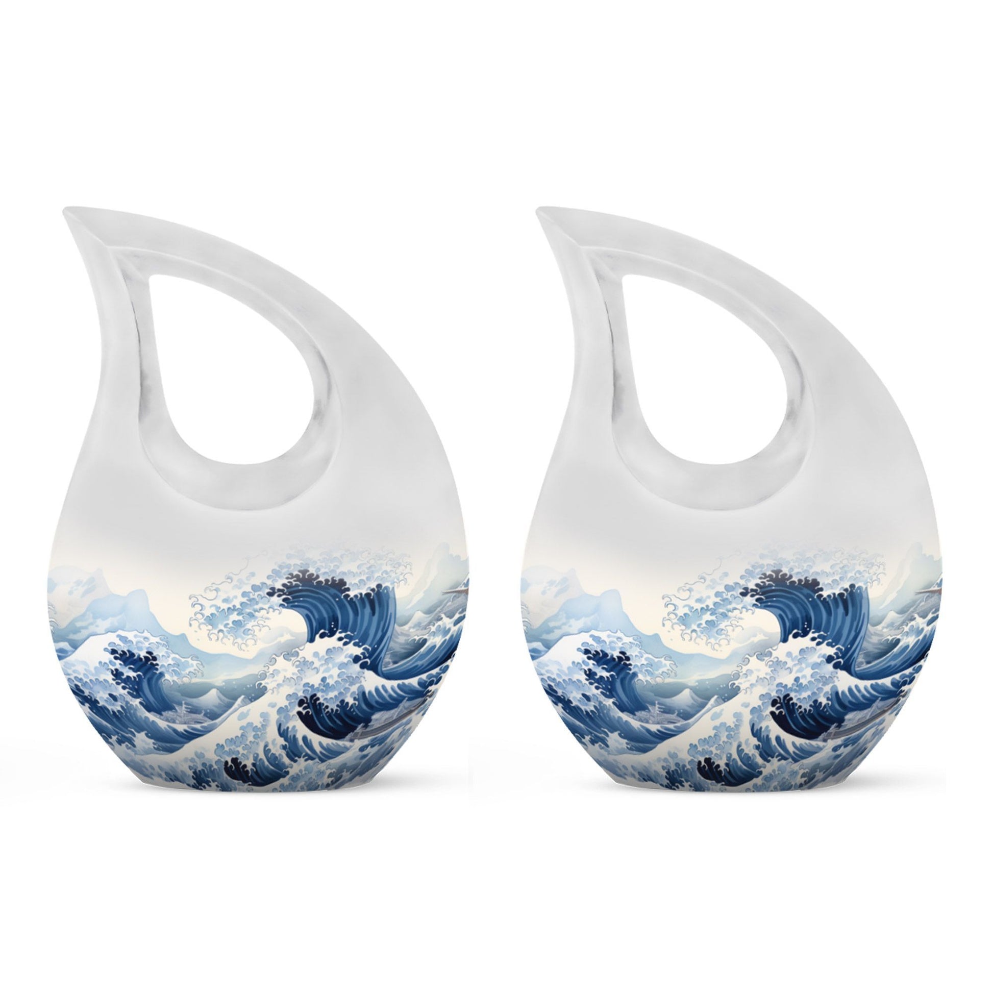 10-inch Wave Urn in Cross Drop design made 