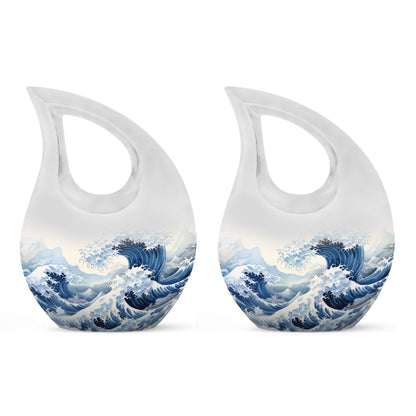 10-inch Wave Urn in Cross Drop design made 