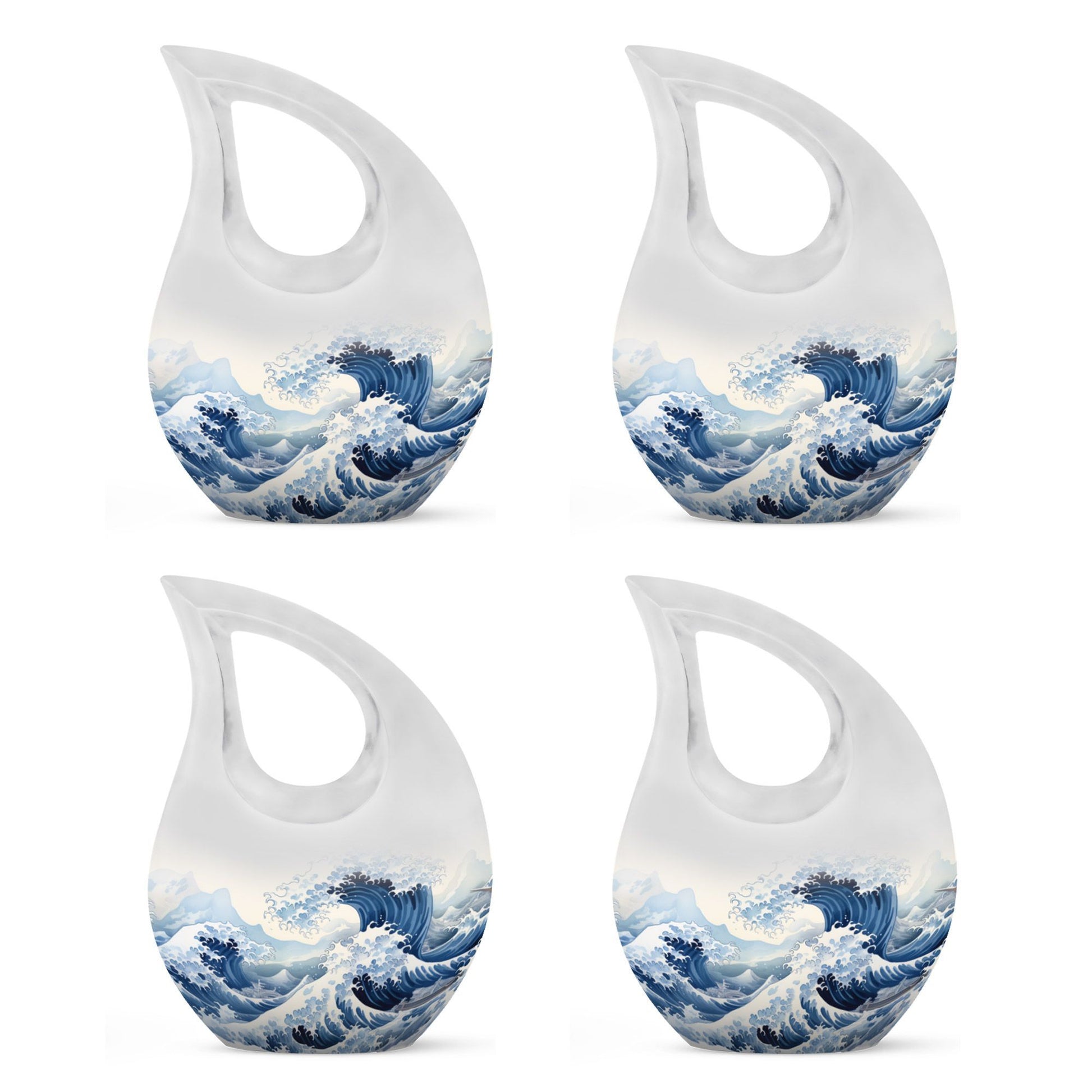 10-inch Wave Urn in Cross Drop design made 