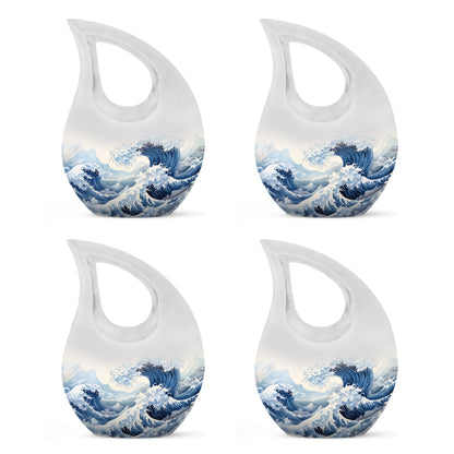 10-inch Wave Urn in Cross Drop design made 