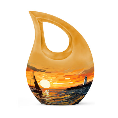 10-inch Cross Drop Wilderness Urn, Aluminium Memorial Urn