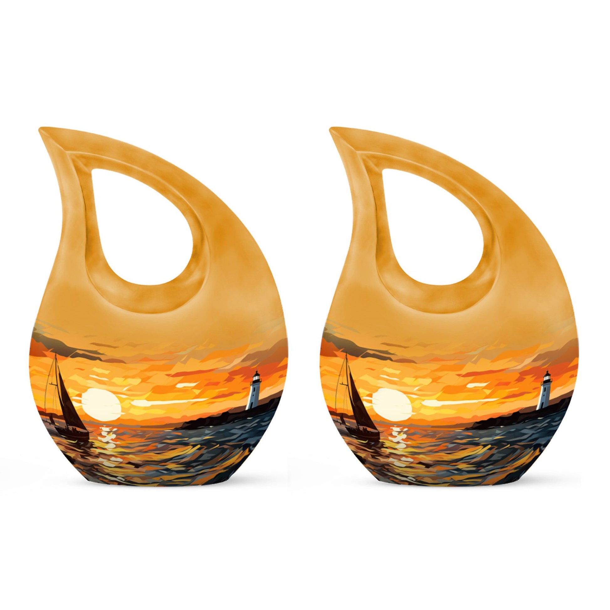 10-inch Cross Drop Wilderness Urn, Aluminium Memorial Urn