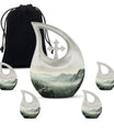 10 inch Wilderness Urn with Cross Drop Design 