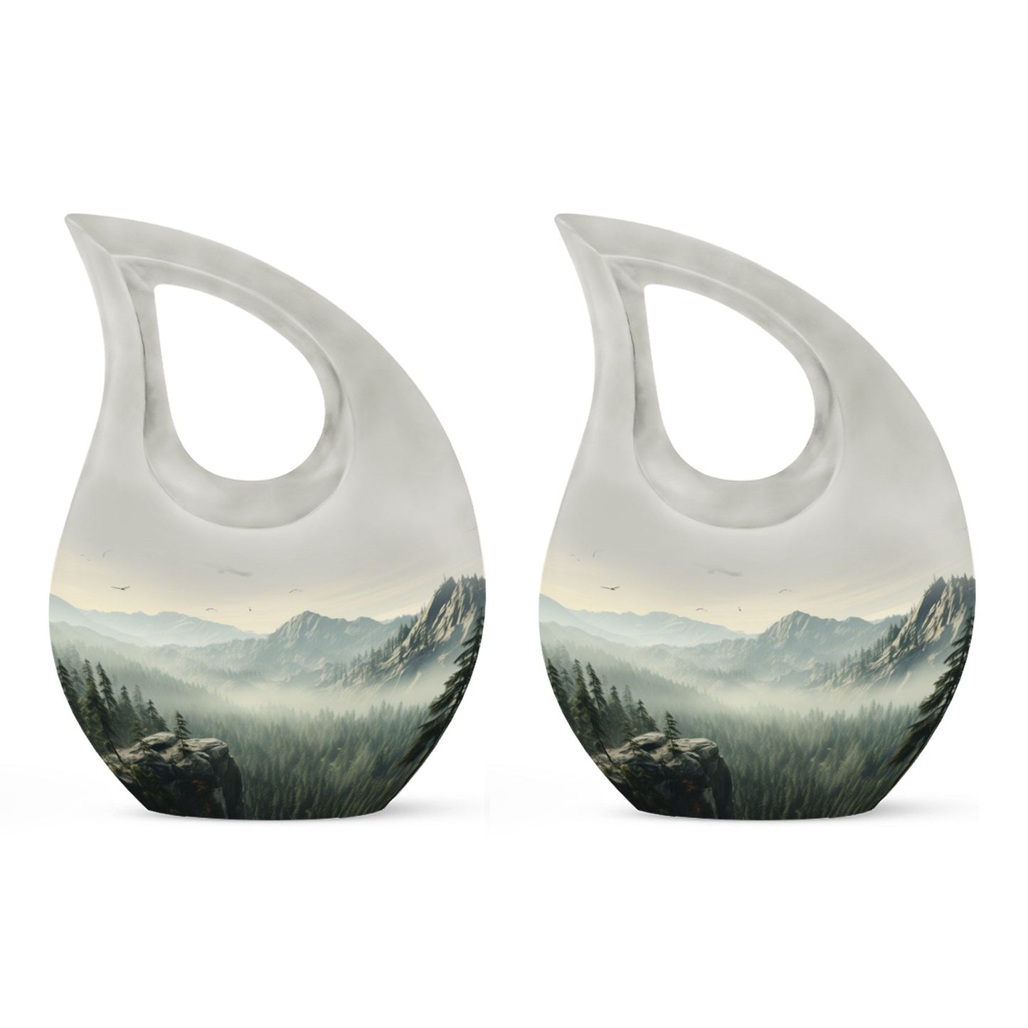 10 inch Wilderness Urn with Cross Drop Design 