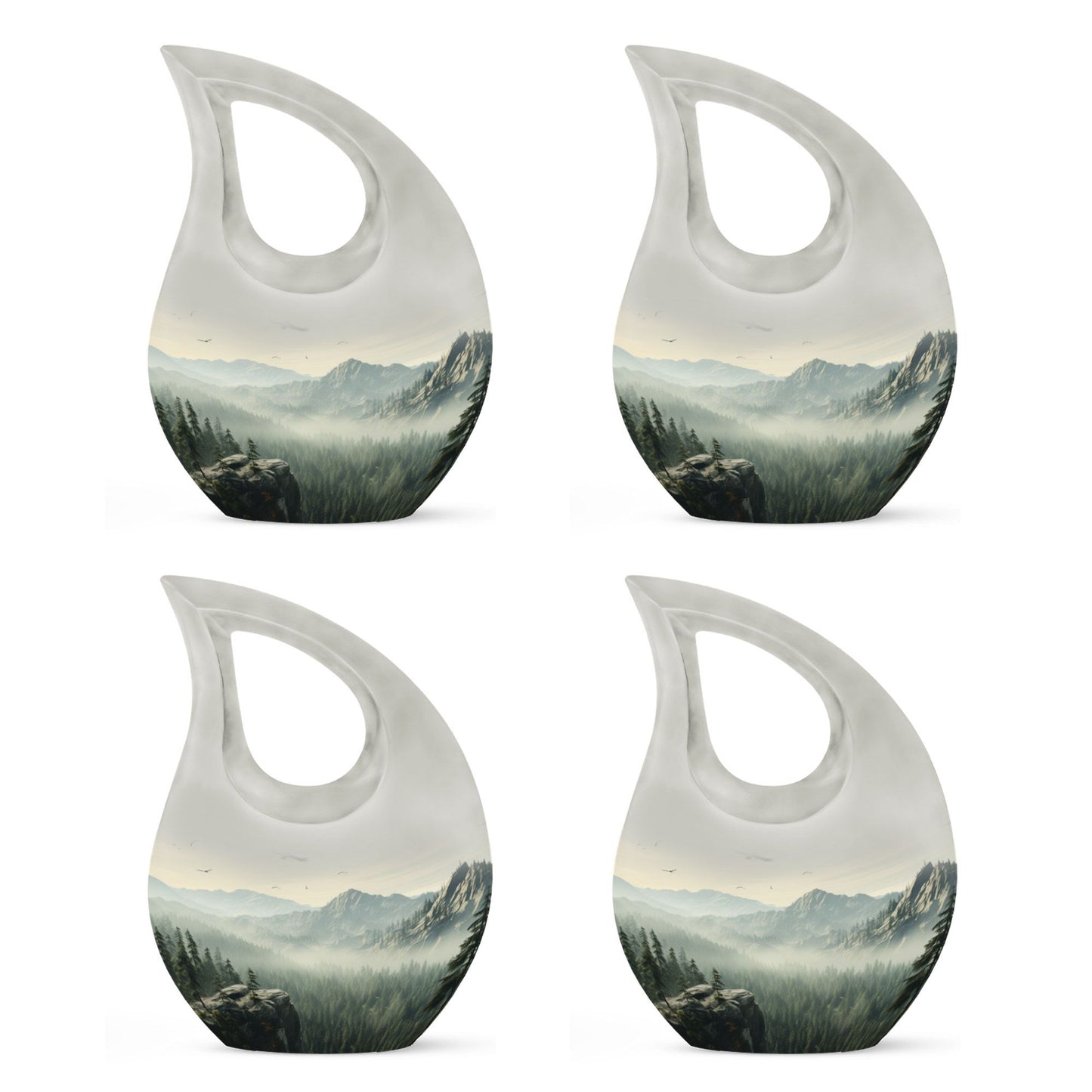 10 inch Wilderness Urn with Cross Drop Design 